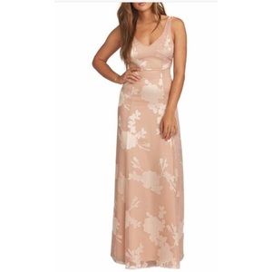 Show Me Your Mumu Jenn Maxi Dress Champagne Floral